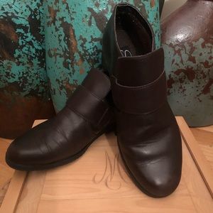 Sporto Brown Leather Slip-On Boots Size 8